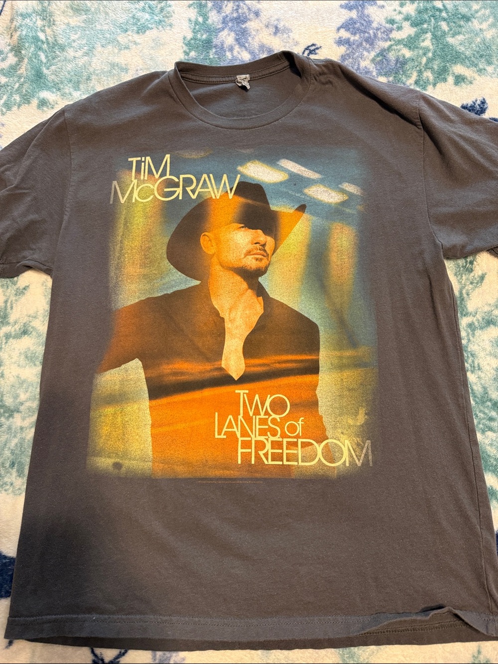 Two Lanes of Freedom Graphic Tee - Black